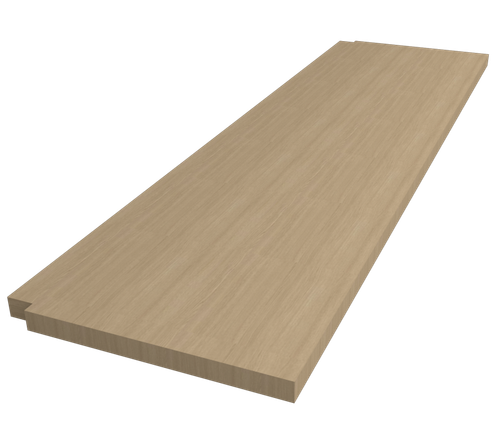 Shelf Flexiwall offset bar w/notches 25mm x 333mm x 1200mm Premium Oak Woodgrain
