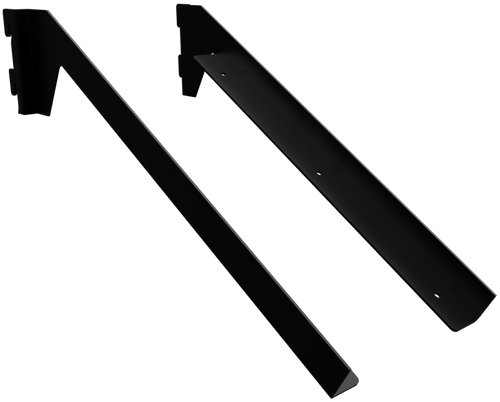 Flexi Offset Sloping Shelf Bracket 488mm pair Black