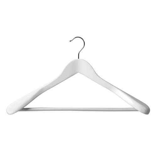 Suit Hanger with Rail Large 450mm White Matte