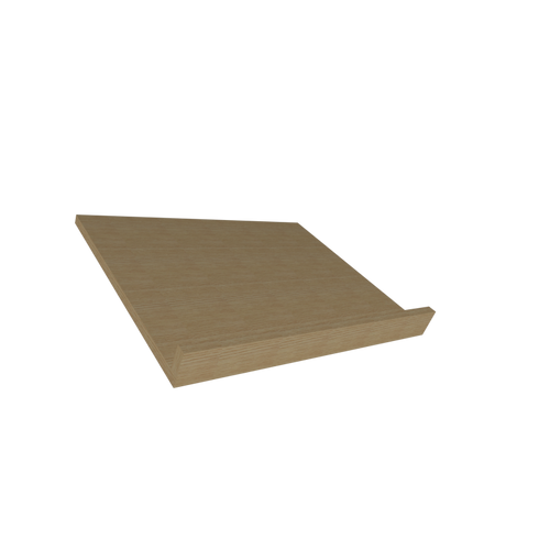 Shelf for Flexi offset sloping 18mm x 450mm x 600mm w/ front lip Premium Oak