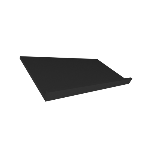 Shelf for Flexi offset sloping 18mm x 450mm x 900mm w/ front lip Black