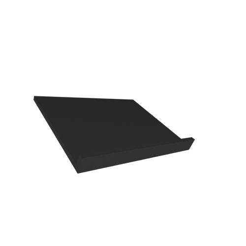 Shelf for Flexi offset sloping 18mm x 450mm x 600mm w/ front lip Black