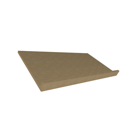 Shelf for Flexi offset sloping 18mm x 450mm x 900mm w/ front lip Premium Oak