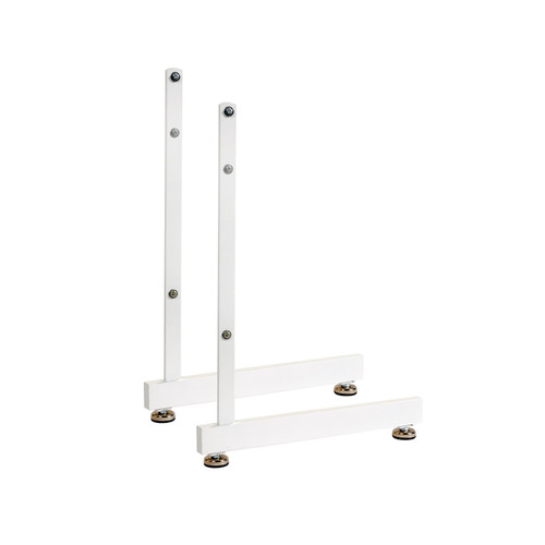 Wire Grid L Single Sided Legs White Pair
