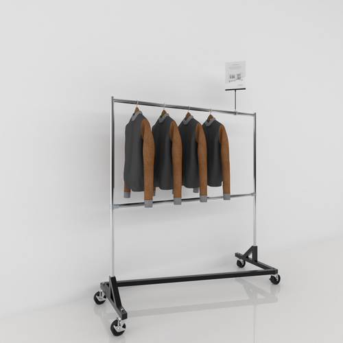 Z Rack with Extensions and Crossbar Black Base