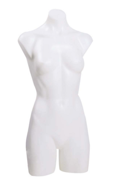 Female Torso Body Conscious with Leg Fitting White