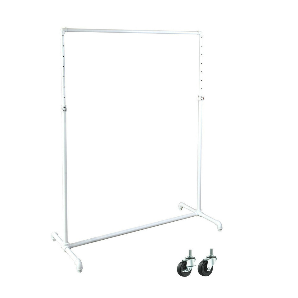 Single Rail Rack Industrial Style 1200mm White | Surestyle