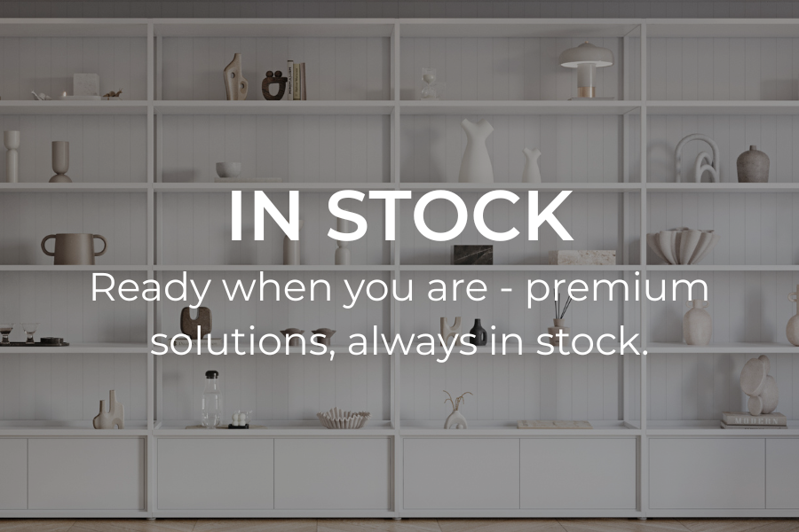 Our in stock  modular, adaptable, customisable solutions for retail and commercial spaces