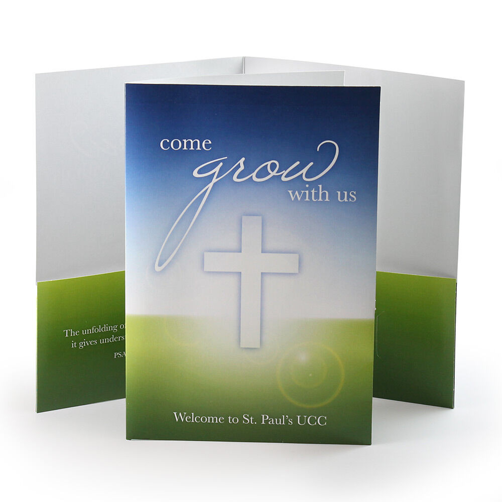 Come grow with us church welcome folder for visitors