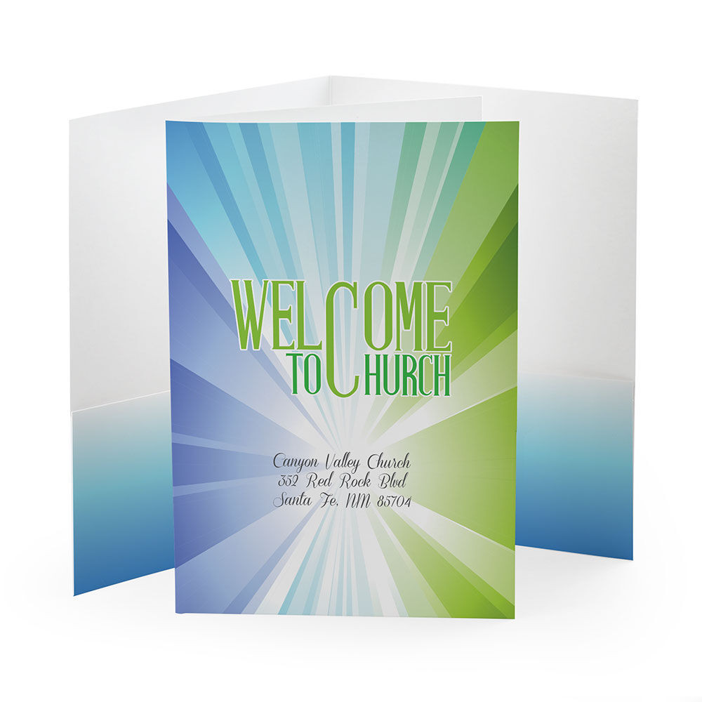 Welcome to church welcome folder