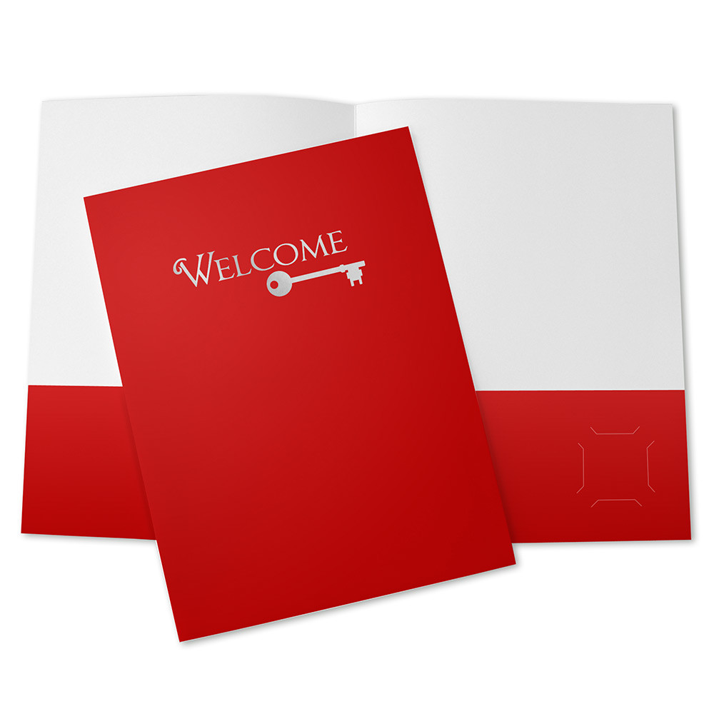 Realtor welcome folder with skeleton key design Realtor welcome folder with skeleton key design