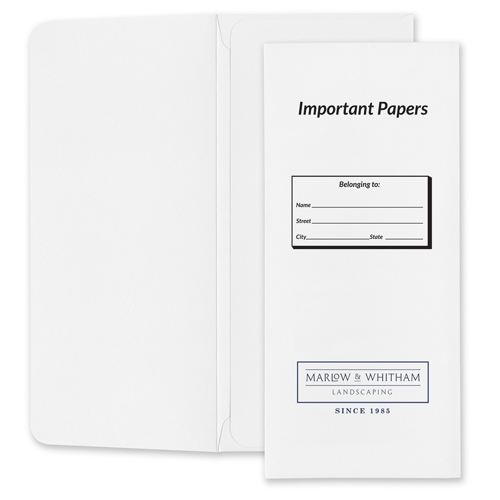 Important papers document envelope with logo imprint