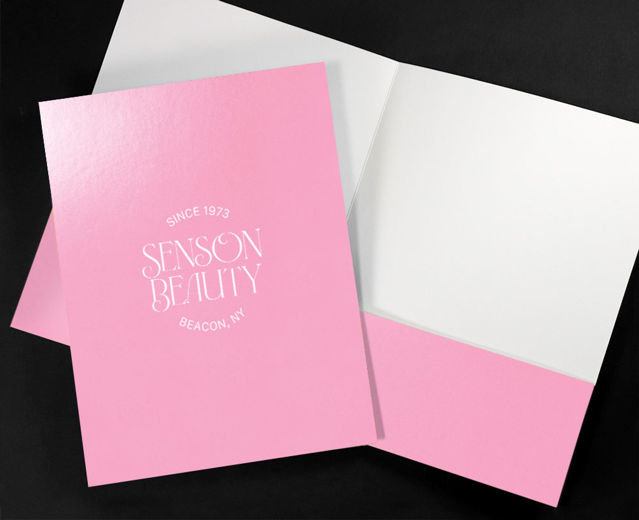 Foil Stamped 9x12 Glossy Presentation Folder Easy Pocket Folders
