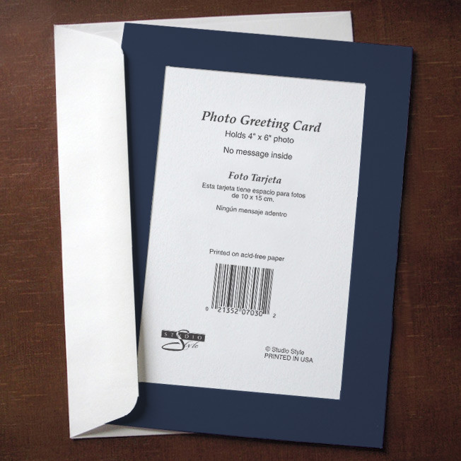 Navy Blue Photo Insert Cards, Blank | Studio Style