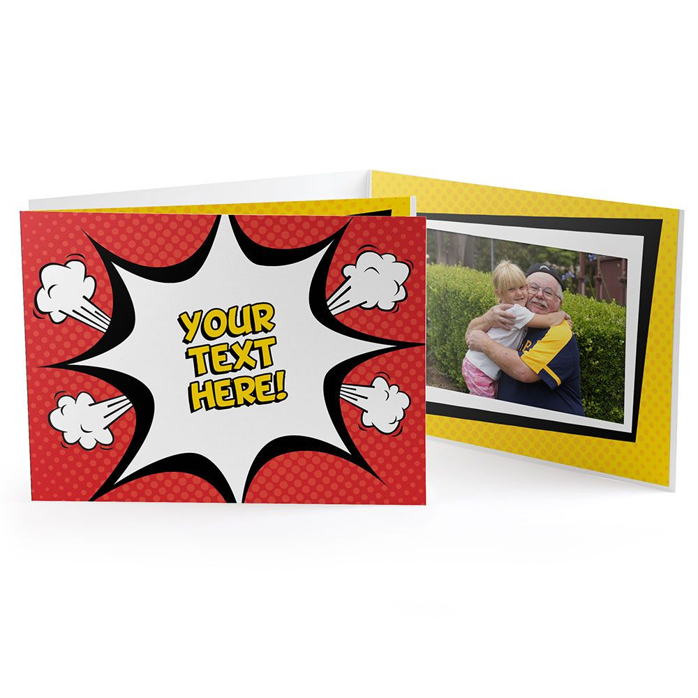 Comic Book Superhero 4x6, 5x7 Photo Folder | Studio Style