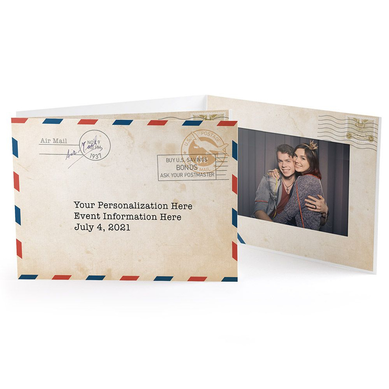 air mail postcard frame with copy space for your text or design