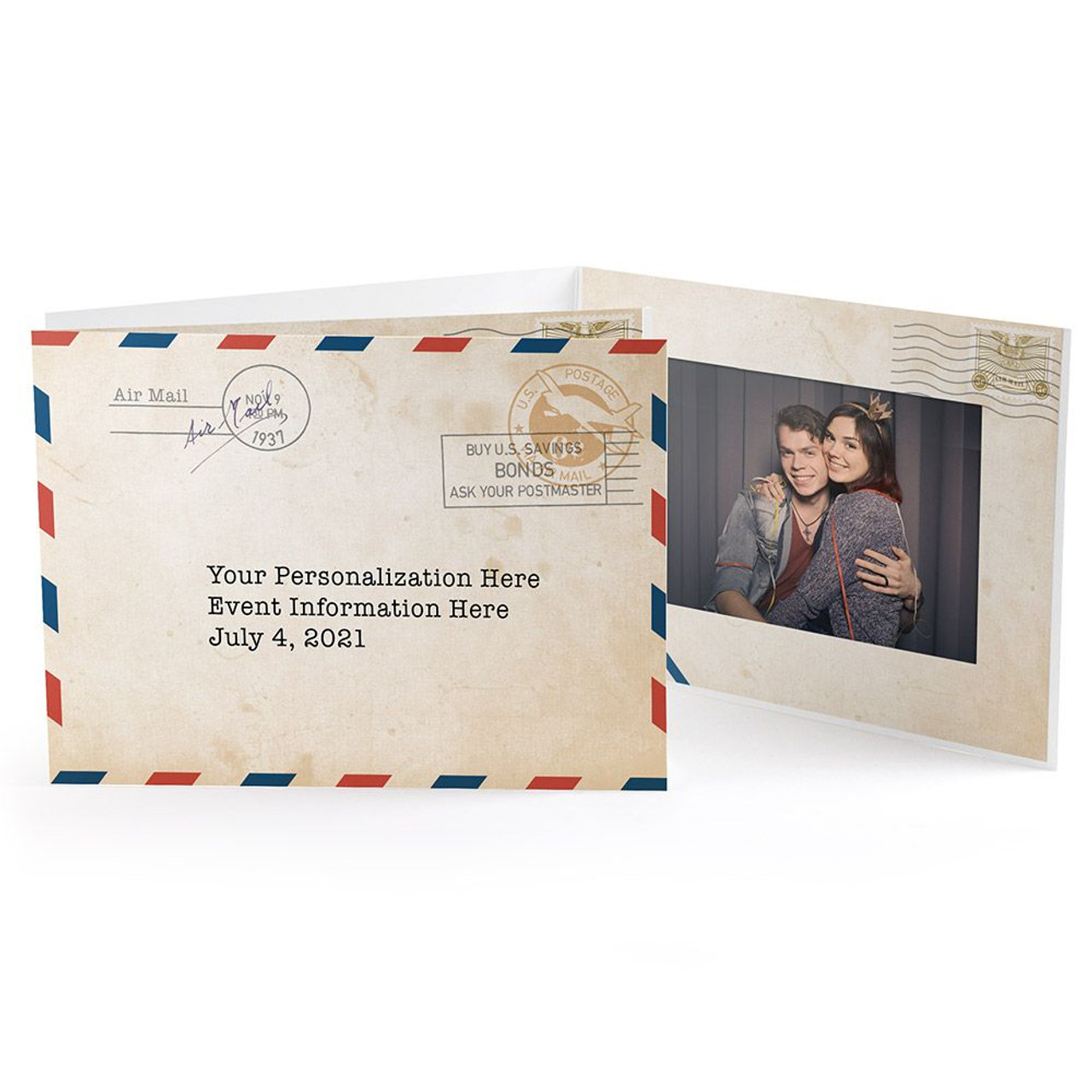 Vintage Airmail Envelope Photo Folders