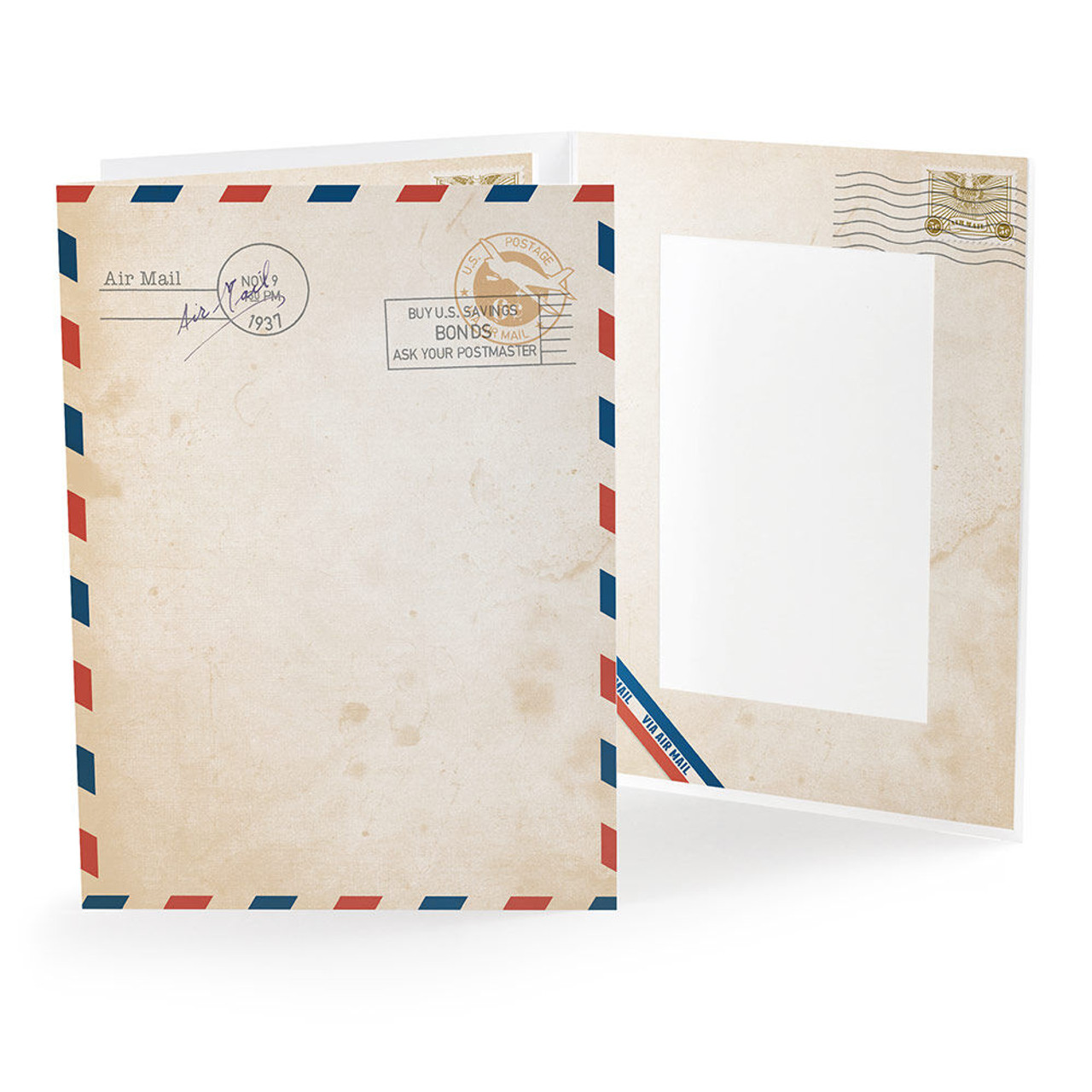 Vintage Airmail Envelope Photo Folders
