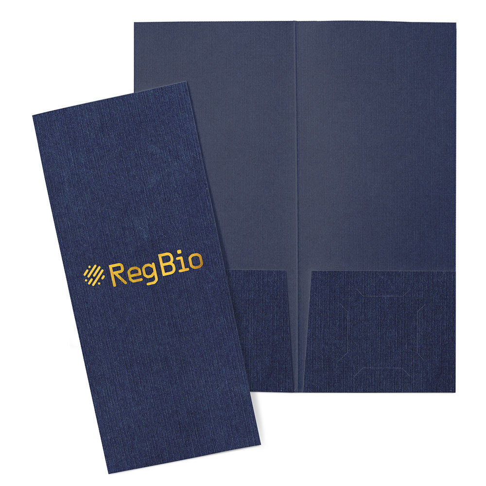 4x9 Folder with Foil Stamped Logo | Easy Pocket Folders