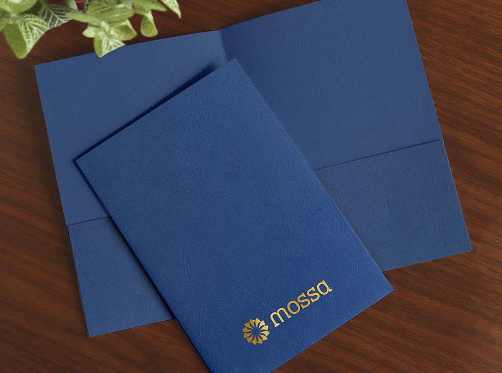 6x9 Folder with Foil Stamped Logo | Easy Pocket Folders