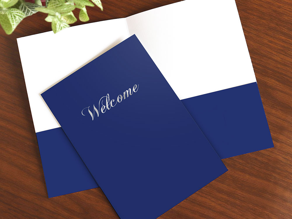 Classic Script Church Welcome Folders 6x9 | Easy Pocket Folders