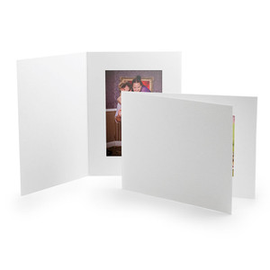 Blank white 4x6 photo folders