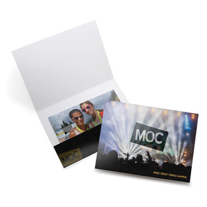 Small horizontal pocket folder with custom printed branding Small horizontal pocket folder with custom printed branding
