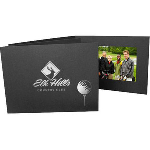 Custom golf photo folder with country club logo imprint