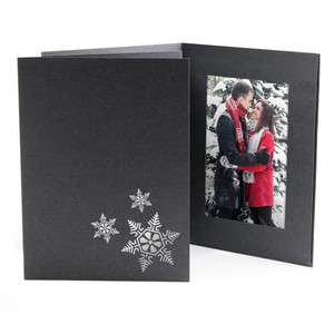 Winter snowflakes vertical 4x6 holiday photo folder Winter snowflakes vertical 4x6 holiday photo folder