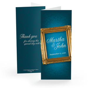 Blue and gold frame 2x6 photo booth folder Blue and gold frame 2x6 photo booth folder