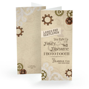 Steampunk photo booth folder with typography design Steampunk photo booth folder with typography design