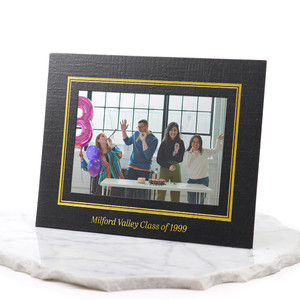 Personalized black paper frame for class reunion