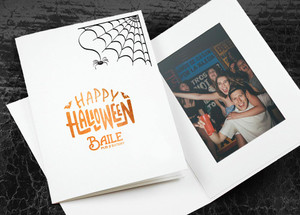 Personalized Halloween spiderweb photo folder