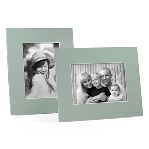 Picture Mat Double Mat 8x10 for 5x7 photo Baby Boy Blue with White