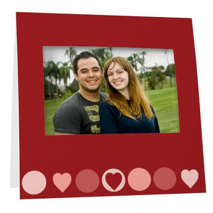 Valentine's Day Instax paper frame with hearts and dots design Valentine's Day Instax paper frame with hearts and dots design