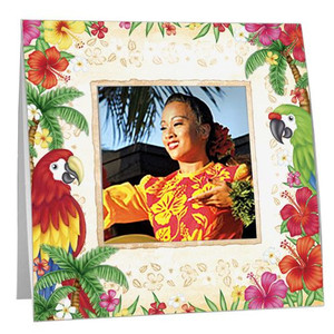 Tropical luau themed Polaroid paper frame Tropical luau themed Polaroid paper frame