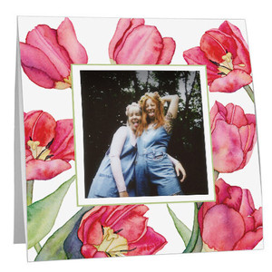 Spring tulips themed Polaroid frame Spring tulips themed Polaroid frame
