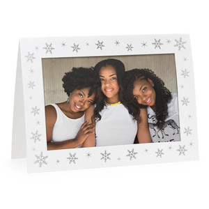 Snowflakes photo insert Christmas frame card Snowflakes photo insert Christmas frame card