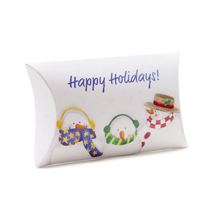 Holiday snowmen party favor pillow box Holiday snowmen party favor pillow box