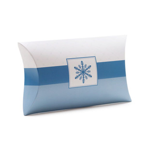 Blue winter snowflake holiday party favor box Blue winter snowflake holiday party favor box