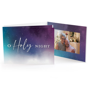 O Holy Night starry sky photo folder design