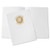 White budget pocket folder with gold logo White budget pocket folder with gold logo