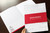 Architecture firm company folder with red and gray branding elements Architecture firm company folder with red and gray branding elements