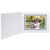 Horizontal white portrait folder with decorative black foil window border