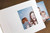Slip-in white photo folder for horizontal 4x6 print