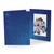 Holiday snowflakes vertical photo folder with a dark blue design