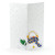 Happy snowman design on the front and back cover of a holiday photo booth folder Happy snowman design on the front and back cover of a holiday photo booth folder