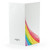 Watercolor rainbow on the front cover of a white 2x6 photo booth picture frame