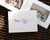 White portrait folder for two photos with custom logo imprint