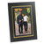 Vertical black paper frame with gold foil border Vertical black paper frame with gold foil border